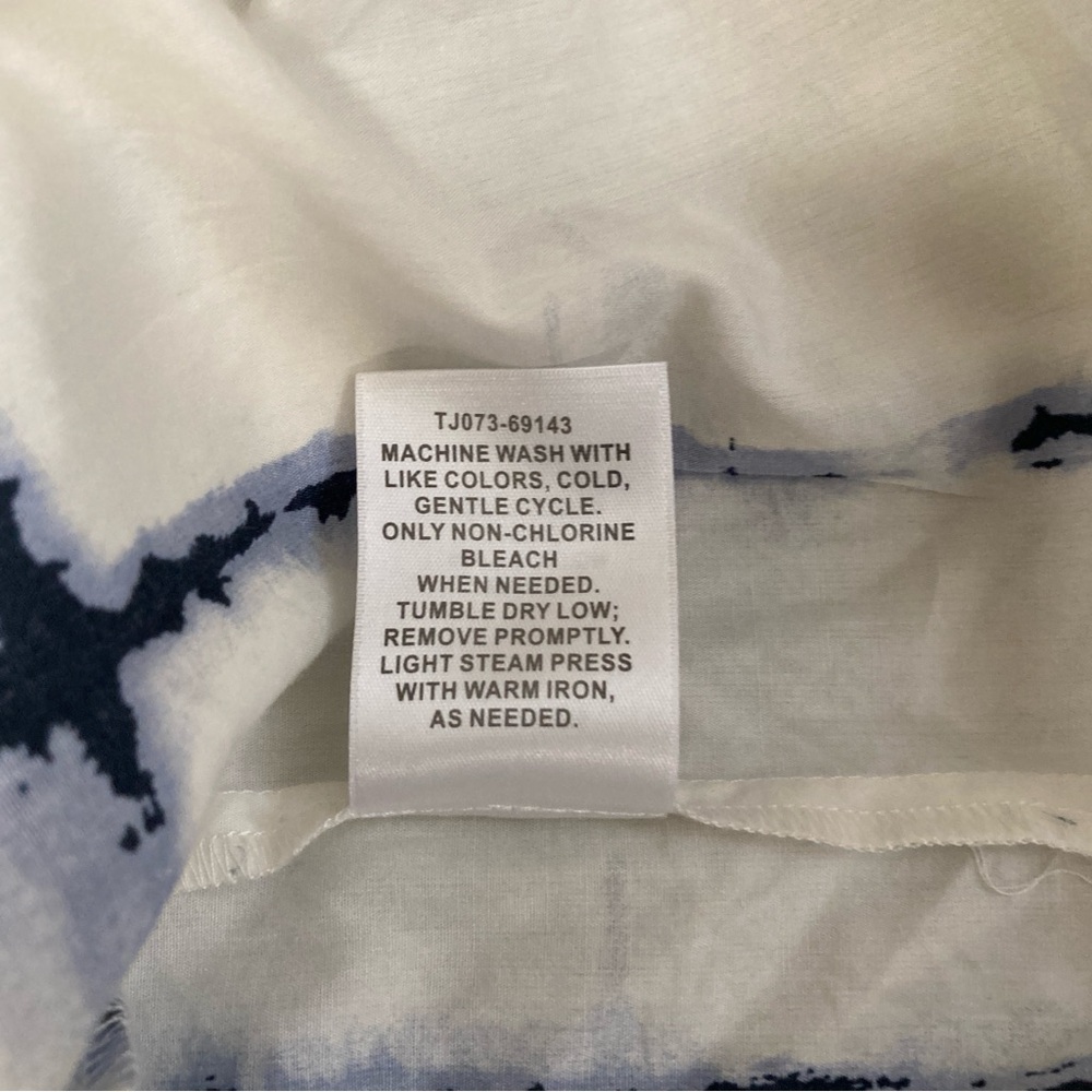Pendleton Women’s Midi Dress Blue and White Sleeveles Pleated Sz 12 - Picture 12 of 13